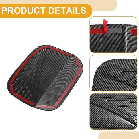 Fuel Tank Door Cap for Hyundai Santa Fe 2024-2025 Fuel Filler Flap Cover Adhesive Type Carbon Fiber Black ABS in Saudi Arabia