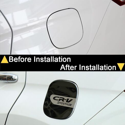 لهوندا CRV CR-V 2012 2013 2014 2015 2016 اكسسوارات الرياضة السيارات الخارجي غطاء خزان الوقود تقليم النفط الغاز غطاء الباب الباب (أسود) in Kuwait