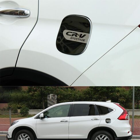 لهوندا CRV CR-V 2012 2013 2014 2015 2016 اكسسوارات الرياضة السيارات الخارجي غطاء خزان الوقود تقليم النفط الغاز غطاء الباب الباب (أسود) in Kuwait
