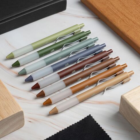 BLIEVE Gel Pens - Earthy, Matte Finish, Smooth Writing, No Bleed - For Journaling, Bible Notes, Drawing - Cute School Supplies, 8 Pack in Kuwait