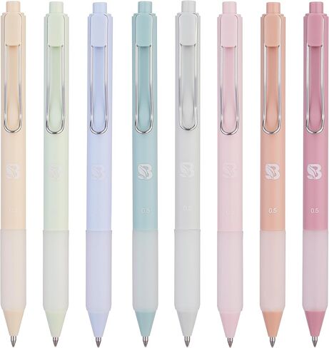 BLIEVE Gel Pens - Earthy, Matte Finish, Smooth Writing, No Bleed - For Journaling, Bible Notes, Drawing - Cute School Supplies, 8 Pack in Kuwait