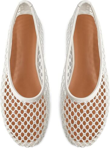 SOVANYOU Mesh Ballet Flats for Women Slip On Round Toe Comfy Casual Office Fishnet Ballerina Flat Shoes in Saudi Arabia