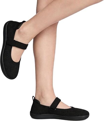 Women's Mary Jane Flats - Knit Ballet Shoes with Wide Toe Box & Round Toe, Comfortable Slip-On Dressy Casual Office Flats for Women in Kuwait