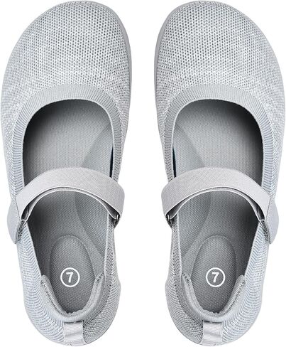 Women's Mary Jane Flats - Knit Ballet Shoes with Wide Toe Box & Round Toe, Comfortable Slip-On Dressy Casual Office Flats for Women in Kuwait