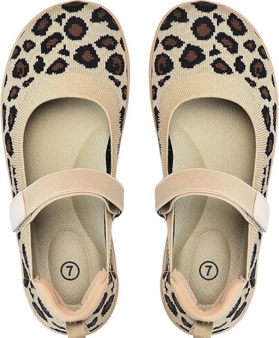Women's Mary Jane Flats - Knit Ballet Shoes with Wide Toe Box & Round Toe, Comfortable Slip-On Dressy Casual Office Flats for Women in Kuwait