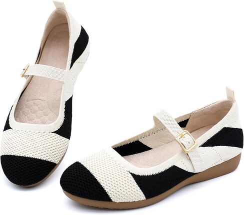 أحذية ماري جين المسطحة للنساء، مريحة وأنيقة، كاجوال للنساء، أحذية عمل غير قابلة للانزلاق، أحذية باليه مسطحة in Kuwait