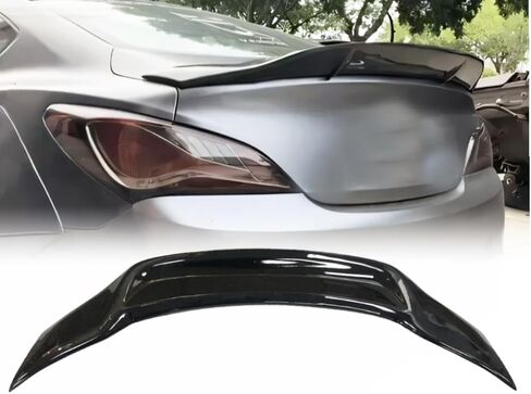 Rear Trunk Spoiler Lip for Hyundai Genesis Coupe 2009-2016, ABS Material Rear Trunk Spoiler Carbon Style in Saudi Arabia