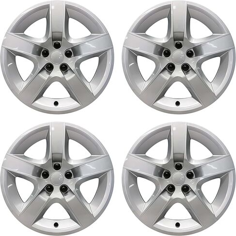 17-Inch Silver Wheel Cover Set Compatible with Chevrolet Malibu 2008–2012 | Durable ABS Hubcaps with OEM-Style Fit | Replacement for 5-Lug Factory Steel Wheels (Set of 4) in Saudi Arabia