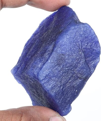 REAL-GEMS ياقوت أزرق طبيعي معتمد 63 قيراط. كريستال شفاء أحجار كريمة فضفاضة خشنة AXA-138 لصناعة المجوهرات وهواة الجمع in Kuwait