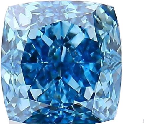 Lab Grown CVD Diamond 6X6 MM Cushion Cut Blue Color IF Clarity | GIE Certified Loose Diamond for Create Premium Fine Jewelry in Saudi Arabia