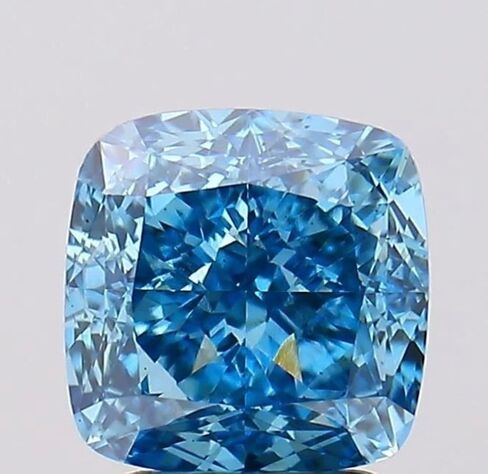 Lab Grown CVD Diamond 6X6 MM Cushion Cut Blue Color IF Clarity | GIE Certified Loose Diamond for Create Premium Fine Jewelry in Saudi Arabia