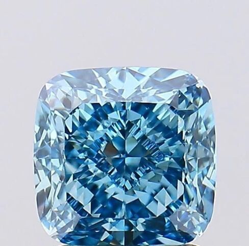 Lab Grown CVD Diamond 6X6 MM Cushion Cut Blue Color IF Clarity | GIE Certified Loose Diamond for Create Premium Fine Jewelry in Saudi Arabia