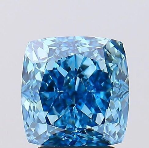 Lab Grown CVD Diamond 6X6 MM Cushion Cut Blue Color IF Clarity | GIE Certified Loose Diamond for Create Premium Fine Jewelry in Saudi Arabia