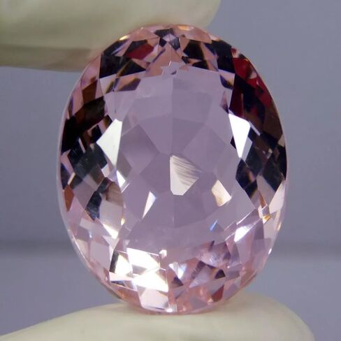 Natural 96.84 Ct Brazilian Pink Kunzite Certified Oval Shape Loose Gemstone Collectible Gems Stone For Making Jewelry in Saudi Arabia