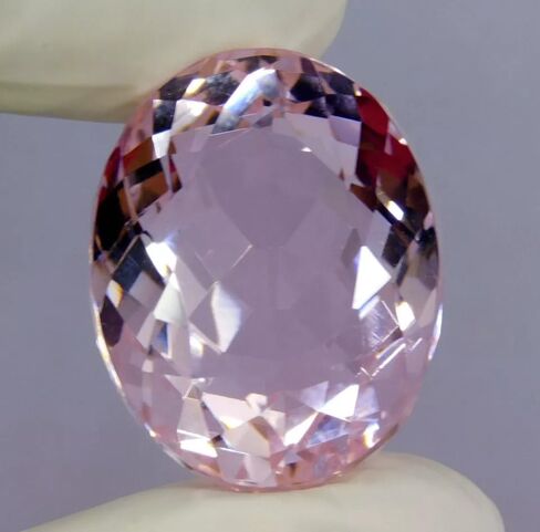 Natural 96.84 Ct Brazilian Pink Kunzite Certified Oval Shape Loose Gemstone Collectible Gems Stone For Making Jewelry in Saudi Arabia