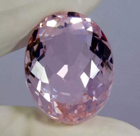 Natural 96.84 Ct Brazilian Pink Kunzite Certified Oval Shape Loose Gemstone Collectible Gems Stone For Making Jewelry in Saudi Arabia
