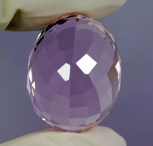 Natural 96.84 Ct Brazilian Pink Kunzite Certified Oval Shape Loose Gemstone Collectible Gems Stone For Making Jewelry in Saudi Arabia