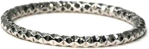 925 Sterling Silver Sparkle Pattern Stacking Ring in Kuwait