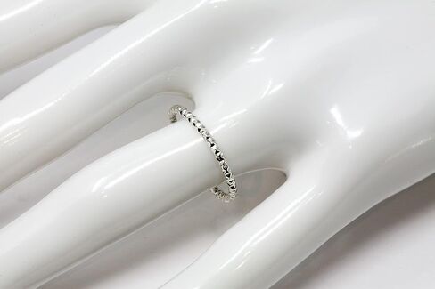 925 Sterling Silver Sparkle Pattern Stacking Ring in Kuwait