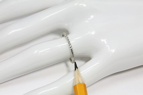 925 Sterling Silver Sparkle Pattern Stacking Ring in Kuwait