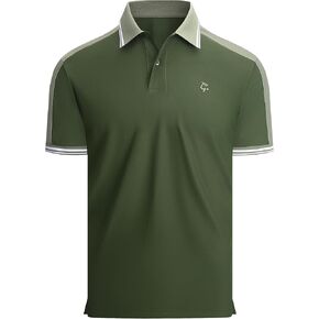 Alex Vando Men's Golf Polo Shirt Short Sleeve – Performance Stretch Nylon Pique Polo Shirts for Golf, Sports & Casual Wear in Saudi Arabia