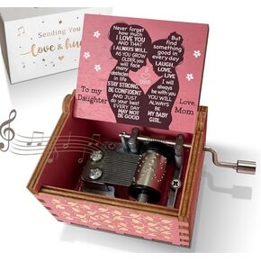 Dream Loom You are My Sunshine Wood Music Box، صندوق موسيقي خشبي عتيق محفور بالليزر، أفضل الهدايا لأعياد الميلاد والكريسماس والأيام الخاصة in Kuwait