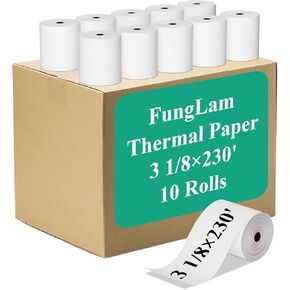 3 1/8" x 230' Thermal Paper Rolls, Receipt Paper Roll, POS Cash Register Receipt Printers Paper Rolls For Clover/Square/Verifone Printers, (20 Rolls) in Saudi Arabia