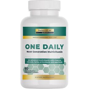 فيتامينات متعددة يومية من Nature's Lab - تحتوي على 19 فيتامينًا ومعادن أساسية بما في ذلك فيتامين C وD3 والزنك - 60 كبسولة (كمية تكفي لمدة شهرين) in Kuwait