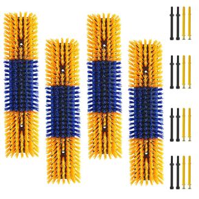 Livestock Scratch Brush With Spring Iron Holder，Animal Back Scratching Brush For Cow,Cattle,Sheep, Horses,Pigs，Massage Grooming Tool (yellow) in Kuwait