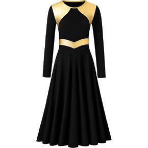 Praise Dance Dress for Women Long Sleeve Church Dancewear Fit Full Length Worship Costume in Kuwait