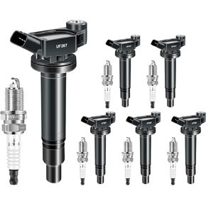 UF267 Ignition Coils 4589 Iridium Spark Plug Set of 6 Pack Compatible with For Lexus ES300 1999-2003,for RX330 2004-2006,for Toyota Camry 2002-2006,for Highlander 2001-2008 in Saudi Arabia