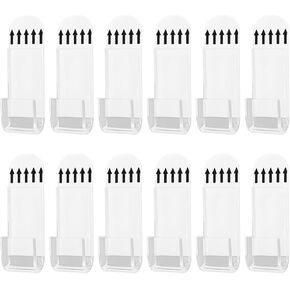 12-Pack Clear Acrylic Vinyl Record Wall Mount, Clear Acrylic Music Album Cover Holder1.57in*0.78in No-Screw Holder for Home/Music Room to Display Vinyl/CD Covers in Kuwait
