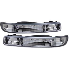 Chrome Clear Housing Front Bumper Turn Signal Lights Parking Lamps jy Compatible With 99-06 GMC Sierra / 2007 Classic / 00-06 Yukon/XL in Kuwait