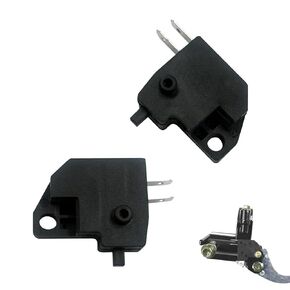 Motorcycle Brake Light Switch Replacement, 2-Pack Front Disc Brake Stop Light Switches, Universal Hydraulic Master Cylinder Switch Kit for Handlebars, Fixes Brake Signal Issues (Black) in Saudi Arabia