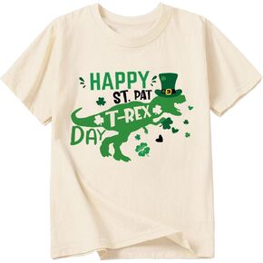قمصان للأطفال الصغار الأولاد والبنات لعيد القديس باتريك، تيشيرتات قطنية بأكمام قصيرة بأكمام قصيرة من 3 إلى 13 عامًا in Kuwait