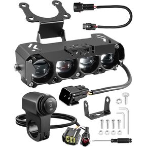 مجموعة المصابيح الأمامية LED شريط إضاءة الدراجة الترابية متوافق مع Talaria Sting R MX4 Sur-Ron Segway X260، المصابيح الأمامية الأمامية تدعم الحزم العالية والمنخفضة مع دعامة تثبيت وتبديل الأسلاك in Kuwait