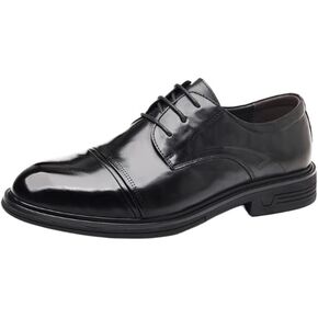 Men's Oxford Shoes Lace-Up Low Top Shoes Round Toe Wedge Flat Leather Shoes Round Toe Hand-Stitched Polished Craft Non-Slip Breathable Comfortable for Formal Casual Wear in Saudi Arabia