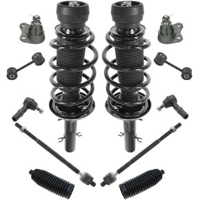 Suspension Kit Front Strut Spring Assemblies Sway Links Tie Rods Ball Joints Rack Boots 12 Piece Sealed Steering for VW for Beetle for Golf for Jetta in Kuwait