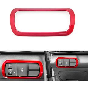 Car Front Light Headlight Switch Button Panel Cover Trim Compatible with Hyundai Elantra CN7 2021-2025 Elantra N Line 2022-2025 Automotive Accessories (Glossy Red Style) in Saudi Arabia