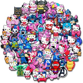 35,50,100 قطعة من حُليات الأحذية اللطيفة لـ Croc، زخرفة الأحذية الكرتونية للأحذية سوار معصمه صنادل تسد هدايا حفلات أعياد الميلاد in Kuwait