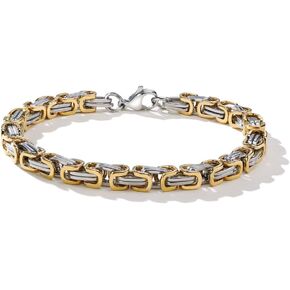 Rockyu Men's Bracelet, Gold, Black, Silver, Chain Bracelet, Thick, Nascan Bangle, Attachment Style, Stainless Steel, Hypoallergenic, Cool, Hip Hop, Party, Accessory, Boyfriend, Gift in Kuwait