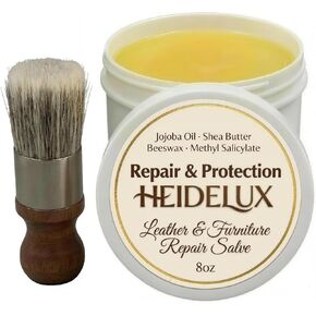 Leather Restoration Cream - Repairs Scratches, Scuffs, Fading & Worn Spots - with Shea Butter, Jojoba, Avocado & Beeswax - Fast-Drying, Non-Staining, No Sticky - Residue Care Kit (1pc) in Saudi Arabia