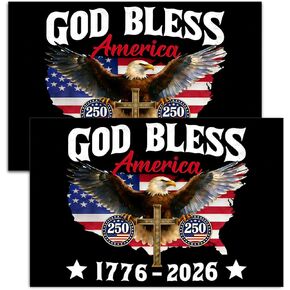 America 250th Anniversary Car Magnet - God Bless America Magnets for Truck, SUV, Fridge | Celebrate 250 Years of Independence, Liberty & National Pride (A 2PCS) in Saudi Arabia
