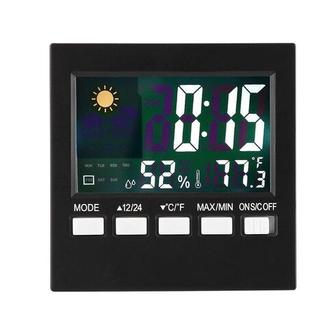 Multifunctional Alarm Clock Weather Station Monitor Sensor for Home Office Wine Cellar Home Temperature & Humidity Station with Indoor/Outdoor Sensors in Saudi Arabia