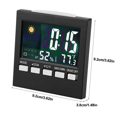 Multifunctional Alarm Clock Weather Station Monitor Sensor for Home Office Wine Cellar Home Temperature & Humidity Station with Indoor/Outdoor Sensors in Saudi Arabia
