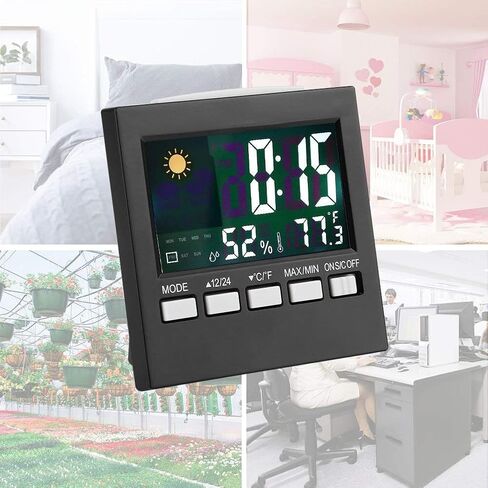 Multifunctional Alarm Clock Weather Station Monitor Sensor for Home Office Wine Cellar Home Temperature & Humidity Station with Indoor/Outdoor Sensors in Saudi Arabia