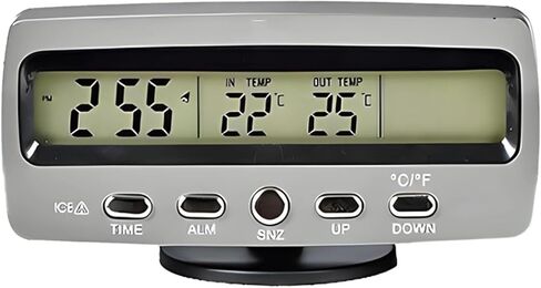 ساعة رقمية للوحة قيادة السيارة، مع مقياس حرارة داخلي وخارجي لقياس درجة الحرارة في السيارة ومراقبة الرطوبة in Kuwait