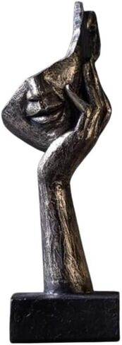 تمثال وجه تجريدي مصنوع يدويًا، منحوتة فنية حديثة، كائن فني، ديكور منزلي فني بسيط (Object-6) in Kuwait