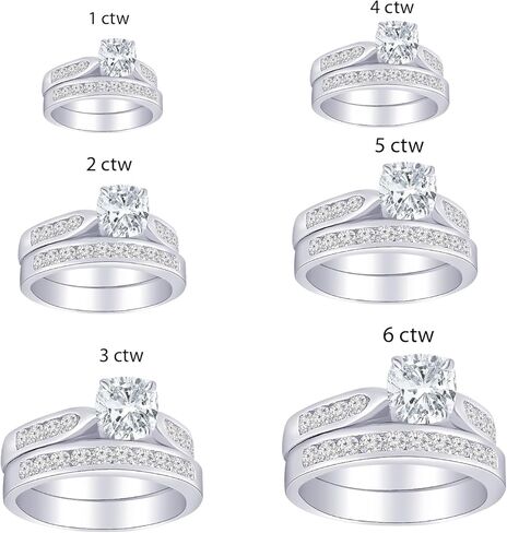 Houston Diamond District 1 to 6 Carat Cushion Shape LAB GROWN Diamond and LAB GROWN Diamond Wedding Bridal Set (AAAA Heirloom Quality) in Saudi Arabia