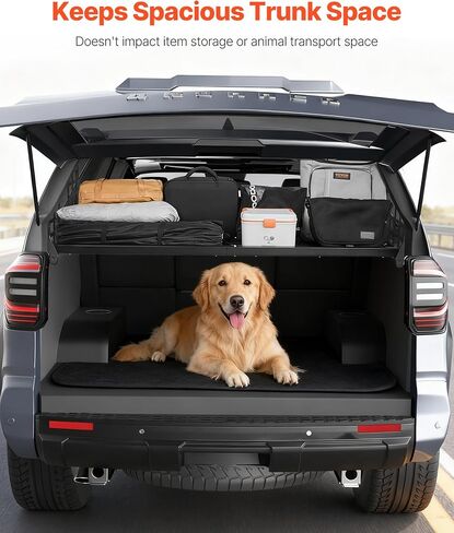VEVOR Rear Trunk Cargo Rack, for 2010-2024 Toyota 4Runner, 220 lbs Capacity, Aluminum Alloy Basket Tray Interior Storage Luggage Carrier, Adjustable Height Shelf Stand Organizer for Camping Trip Gear in Saudi Arabia